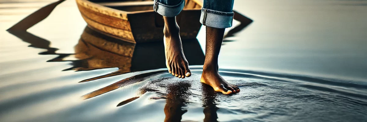B-Stepping onto water